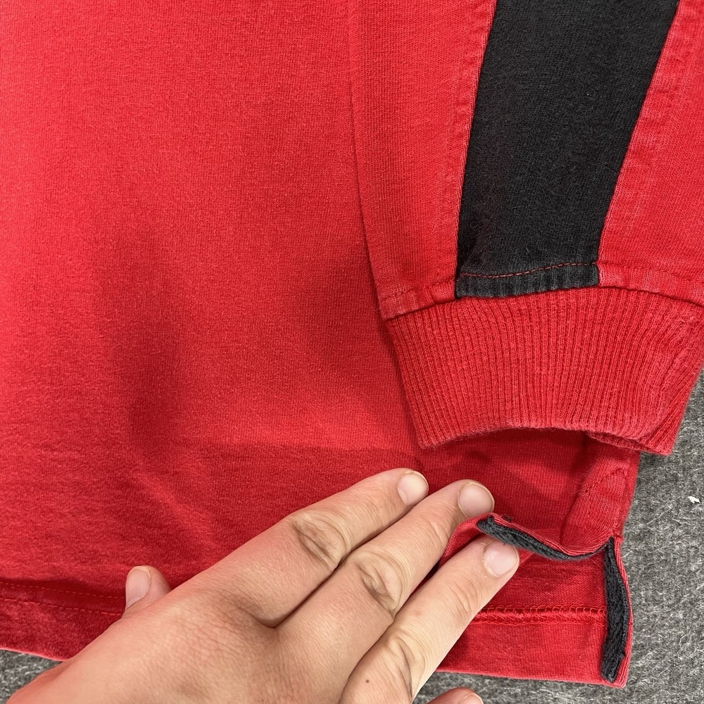 Vintage University of Georgia Bulldogs Rugby Shirt Mens L Red Black Striped SEC - Picture 7 of 14